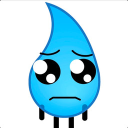 blue_body sad short short_arms simple_background standing water white_background battle_for_dream_island object_shows teardrop_(bfdi) animate_inanimate elemental_creature water_creature nonbinary_(lore)