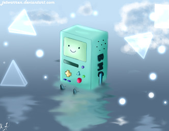 ambiguous_gender machine not_furry pushbutton simple_background sitting solo text water jetwarren adventure_time cartoon_network bmo mo_(adventure_time) robot digital_media_(artwork)