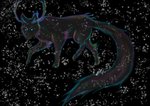 antlers cosmic_background cosmic_flesh cosmic_fur feral glowing glowing_eyes horn iridescent iridescent_antlers iridescent_fur long_tail male solo space star starry_background tail translucent nathugar canid canine canis celestial_being coyote mammal nova_(disambiguation) 2019 hi_res signature