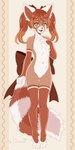 4_toes 5_fingers anthro black_nose bow_ribbon breasts brown_body brown_eyes brown_fur featureless_breasts featureless_crotch feet female fingers fur hair looking_at_viewer navel nude open_mouth ponytail simple_background solo toes tongue white_body white_fur sashatf ailurid mammal red_panda 1:2 2024 absurd_res hi_res