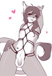 anthro bdsm bondage bound femboy foreskin genitals male nipples nude penis restraints rope rope_bondage rope_harness smile smiling_at_viewer solo yellow_eyes shudayuda xhioru_(xhioru) felid feline lion mammal pantherine absurd_res digital_media_(artwork) hi_res sketch