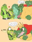 alligator alligatorid anthro bloodshot_eyes comic crocodile crocodilian diddy_kong_racing donkey_kong_(series) english_text group hi_res king_k._rool klomp_the_kremling kobble_(kremling) kremling kritter_(kremling) krunch_the_kremling male nintendo rareware reptile scalie shesamonkey text texting