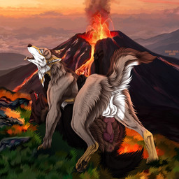 animal_genitalia animal_penis animal_vulva balls black_body black_fur black_pawpads brown_body brown_fur butt_tuft canine_genitalia canine_penis canine_vulva cheek_tuft duo ears_back erection eyes_closed facial_tuft female female_penetrated feral feral_on_feral feral_penetrated feral_penetrating feral_penetrating_feral fur genitals grass grey_body grey_fur lava looking_pleasured lying male male/female male_penetrating male_penetrating_female neck_tuft on_back open_mouth orange_sky pawpads penetration penile penile_penetration penis penis_in_vagina pivoted_ears plant plump_labia sex sky text tongue tongue_out tuft vaginal vaginal_penetration volcano vulva white_balls white_body white_fur msdeadsoul canid canine mammal 1:1 english_text hi_res