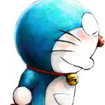 anthro bell blue_body blue_fur collar eyes_closed fur machine male mouth_closed pouch_(anatomy) red_collar red_nose side_view simple_background solo standing whiskers white_background white_body white_fur mt_tg doraemon doraemon_(character) domestic_cat felid feline felis mammal robot 1:1 2016 shaded