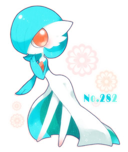 ambiguous_gender bent_arm blue_body blue_hair blue_markings blush chest_spike facial_tuft flower fur hair leaning leaning_forward looking_at_viewer markings number orange_body orange_eyes plant pokedex_number raised_hand simple_background solo spikes spikes_(anatomy) standing tuft white_background white_body white_fur michi_runi nintendo pokemon gardevoir generation_3_pokemon humanoid pokemon_(species) shiny_pokemon digital_media_(artwork) unavailable_at_source