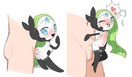 balls black_clothing black_legwear black_stockings blue_eyes blush bodily_fluids clothing cum cum_from_mouth cum_in_mouth cum_inside cum_through cumshot duo ejaculation female female_focus female_humanoid flat_chested fleshlight_position forehead_gem from_behind_position gem genital_fluids genitals gloves_(marking) green_hair hair hand_on_own_belly heart_symbol humanoid_genitalia humanoid_penis internal internal_vaginal larger_human larger_male legwear looking_pleasured male male/female male_human markings navel nude one_eye_closed open_mouth orgasm penetration penile penile_penetration penis penis_in_vagina sex simple_background size_difference smaller_female smaller_humanoid solo_focus stockings sweat tears tears_of_pleasure tongue tongue_out translucent translucent_body vaginal vaginal_penetration vulva white_background x-ray_view tosx nintendo pokemon generation_5_pokemon human humanoid legendary_pokemon mammal meloetta meloetta_(aria_form) pokemon_(species)