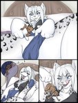 2006 >_< anthro arokha bed big_dom_small_sub black_border blue_eyes bodily_fluids border breasts camel_toe canid canine clothed clothing clothing_insertion comic dominant dominant_female duo extreme_size_difference eyes_closed felid female forced fox fur furniture genital_fluids genitals hair heart_symbol holding_character imminent_vore inside_clothing inside_underwear larger_female larger_penetrated larger_pred leopard leopard_spots licking licking_lips lying mammal micro micro_abuse micro_in_hand moan o_o on_back pantherine panty_entrapment penetration pussy self_lick size_difference smaller_prey snow_leopard spots spread_legs spreading sukebepanda tongue tongue_out unbirthing unwilling_prey vaginal vaginal_fluids vaginal_penetration vore wet white_body white_fur white_hair