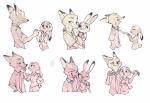 anthro clothed clothing female group male necktie simple_background white_background kabe2mugi disney zootopia judy_hopps nick_wilde canid canine fox lagomorph leporid mammal rabbit red_fox true_fox 2017 absurd_res hi_res