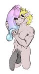 anthro big_penis bimbo_lip black_penis blonde_hair dildo eyes_closed foreskin genitals hair huge_dildo huge_penis humanoid_genitalia humanoid_penis joyful male penis sex_toy solo horsemorseee canid canine canis domestic_dog mammal hi_res