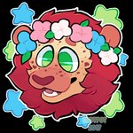 anthro brown_eyebrows brown_freckles brown_nose eyebrows fangs flower flower_crown freckled_face freckles fur green_eyes male mane multicolored_body multicolored_fur no_pupils open_mouth open_smile outline pink_tongue plant red_mane simple_background smile solo star tan_body tan_fur teeth tongue transparent_background white_outline chotpot bear_(pankcorgi) felid lion mammal pantherine 1:1 2017 alpha_channel artist_name colored dated digital_drawing_(artwork) digital_media_(artwork) english_description headshot_portrait icon low_res portrait shaded