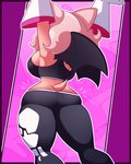 anthro big_breasts big_butt bra breasts butt clothed clothing female gloves hair handwear side_boob solo sports_bra thick_thighs underwear white_hair wings shoolmail sega sonic_the_hedgehog_(series) rouge_the_bat bat mammal 2021 4:5 absurd_res hi_res