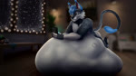 abdominal_bulge anthro belly big_belly blue_hair ear_tassles electronics footprint garland hair hand_print holding_object holding_phone holidays huge_belly lights living_room looking_at_object looking_at_phone lying male male_pred on_front pawprint phone predator/prey relaxing snow snowfall snowing solo struggling struggling_prey tail_tassels vore window winter lilo_pino christmas dasalov_(dasalov) canid canine canis felid hybrid mammal pantherine snow_leopard wolf 16:9 2d_animation animated hi_res high_framerate loop motion_tweening no_sound short_playtime webm widescreen