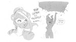 after_transformation angry anthro big_breasts breasts comic corablue duo english_text felid female genitals greyscale gynomorph intersex lagomorph leporid magic_user mammal monochrome pantherine penis rabbit small_penis speech_bubble text tiger trainer