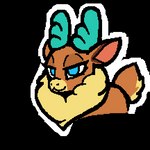 :3 antlers bedroom_eyes blinking blue_antlers blue_eyes chest_tuft eyelashes female feral fluffy fur horn narrowed_eyes neck_tuft no_pupils seductive smile solo tan_body tan_fur tuft anonymous_artist banned_from_equestria them's_fightin'_herds velvet_reindeer_(tfh) deer mammal new_world_deer reindeer 1:1 2019 animated digital_media_(artwork) half-length_portrait low_res pixel_(artwork) pixel_animation portrait short_playtime