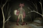 abandoned_building anthro blind bottomwear clothing dead_tree detailed_background disability feathers flashlight forest forest_background horror_(theme) infected infection looking_at_viewer male nature nature_background night outside pants plant red_body red_feathers rock shambling solo standing teeth_showing torn_bottomwear torn_clothing torn_pants tree walking window sinser naughty_dog sony_corporation sony_interactive_entertainment the_last_of_us avali avian clicker_(tlou) cordyceps undead zombie colored detailed digital_drawing_(artwork) digital_media_(artwork) hi_res portrait shaded