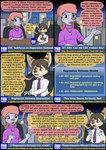2018 anthro biped canid canine clothing comic detailed_background dialogue duo english_text female fennec_fox fox fur hair hi_res kammypup_(artist) male mammal shirt speech_bubble standing text topwear true_fox