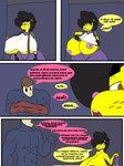 anthro big_breasts black_hair breasts clothing costume duo female hair holidays huge_breasts male mask nipples purple_nipples text undressing yellow_body kuge halloween piku_(kuge) caviid guinea_pig mammal rodent scalie 3:4 comic hi_res spanish_text