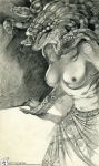 anthro breasts claws clothed clothing fangs female for_a_head forked_tongue navel nipples open_mouth scales solo teeth tongue topless whiteraven90 european_mythology greek_mythology mythology medusa animal_head animal_humanoid gorgon humanoid reptile scalie snake 2012 monochrome