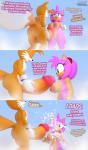3d_(artwork) absurd_res aged_up amy_rose anthro balls big_penis black_nose bodily_fluids breasts butt canid canine comic cum cum_everywhere cum_on_breasts cum_on_face cumshot dialogue digital_media_(artwork) duo ejaculation english_text erection eulipotyphlan female fox genital_fluids genitals hand_on_breast hedgehog hi_res huge_penis humanoid_genitalia humanoid_penis hyper hyper_genitalia hyper_penis kabalmystic_(artist) looking_at_genitalia looking_at_penis male mammal masturbation messy miles_prower moorsheadfalling nipples nude open_mouth oral orgasm penile penile_masturbation penis pussy sega sky sonic_the_hedgehog_(series) source_filmmaker text