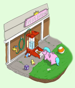ambiguous_feral ambiguous_gender ball blue_body blue_fur blue_hair blue_tail faucet feral flower fur grass group hair happy hose kibble machine mouth_closed neonate orange_tail outside pet_food pink_body pink_fur plant red_tail smile standing tail text toy_block trio water wings yellow_body yellow_fur young young_ambiguous young_feral carpdime fluffy_pony mythology equid equine fluffy_pony_(species) mammal mythological_creature mythological_equine pegasus 2020 digital_media_(artwork) english_text shaded