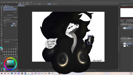 anthro art_program_in_frame big_breasts breaking_the_fourth_wall breasts dialogue electronics eye_contact female fur grey_body grey_fur long_tongue looking_at_another looking_at_viewer mature_female phone solo tongue xiryurikalo microsoft microsoft_windows scp_foundation windows_10 scp-1471-a willem_dafoe absurd_res clip_studio_paint_(artwork) digital_media_(artwork) hi_res