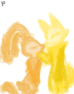 andromorph andromorph/andromorph andromorph/female duo female female/female feral intersex intersex/female intersex/intersex kiss_on_lips kissing paw0101 bandai_namco digimon nintendo pokemon canid canine digimon_(species) fox generation_4_pokemon lagomorph leporid lopunny mammal pokemon_(species) rabbit renamon furry absurd_res hi_res