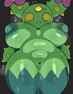 areola big_breasts biped blush blush_lines bodily_fluids breasts eyelashes featureless_crotch female female_humanoid front_view green_body grey_background huge_breasts musk nipples not_furry nude nude_female nude_humanoid open_mouth plant simple_background solo sweat thick_thighs wide_hips ebi10000000000 nintendo pokemon elemental_creature elemental_humanoid flora_fauna generation_5_pokemon humanoid maractus plant_humanoid pokemon_(species) 2025 digital_media_(artwork) hi_res