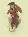 anthro blush brown_body brown_fur covering covering_crotch feet female fur genitals grass hiding_pussy long_ears lying on_back paws plant pussy shy solo bluekiwi101 alien arvion 2019 hi_res