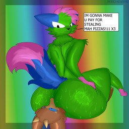 anal big_butt butt dont_touch_my_pizza facesitting male male_rimmed oral rimming rimming_male sex sitting_on_another suggestive archenarie don't_touch_my_pizza_(meme) nyanwolf kevin_(nyanwolf) zanite canid canine canis kobold mammal scalie wolf 1:1 absurd_res hi_res meme