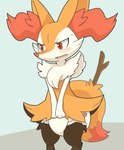 2017 ambiguous_gender anthro biped blush bodily_fluids braixen clean_diaper clothed clothing covering covering_self diaper diaper_only diaper_under_pseudo_clothing dipstick_tail embarrassed exposed_diaper fangs fur generation_6_pokemon hand_on_diaper hi_res looking_away markings multicolored_tail nintendo object_in_tail pokemon pokemon_(species) pseudo_clothing solo standing stick stick_in_tail tail tail_markings teeth topless touching_diaper wadorigi wearing_diaper white_body white_fur yellow_body yellow_fur