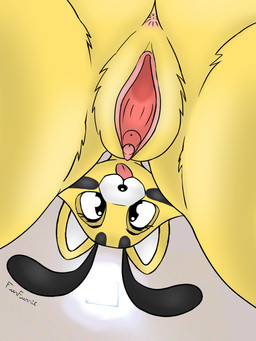 anthro anus big_butt butt ceiling clitoris female female_anthro gaping gaping_vagina genital_focus genitals looking_at_viewer looking_down looking_down_at_viewer low-angle_view solo tongue tongue_out vulva vulva_focus worm's-eye_view furfurric mob_entertainment poppy_playtime cat-bee_(poppy_playtime) arthropod bee domestic_cat felid feline felis hymenopteran insect mammal 3:4 hi_res signature