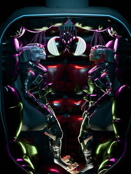2_toes anthro bodysuit bound claws clothing duo feet hypnosis mind_control side_view skinsuit tight_clothing toes ralic_turman bioware electronic_arts mass_effect alien turian 3:4 3d_(artwork) digital_media_(artwork) hi_res