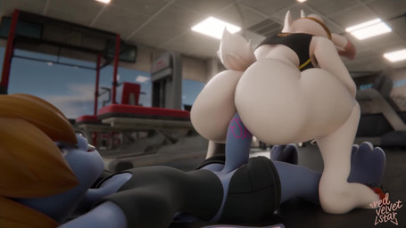 ahegao anthro anthro_on_anthro anthro_penetrated anthro_penetrating anthro_penetrating_anthro anthrofied areola athletic_wear balls big_balls big_breasts big_butt big_penis blue_body blue_fur bodily_fluids bottomless bottomwear bottomwear_around_one_leg bottomwear_down breast_play breasts brown_hair butt clothed clothed_anthro clothed_female clothed_male clothed_sex clothing clothing_around_one_leg clothing_lift cum cum_inside duo ejaculation erection exercise eyewear faceless_character faceless_female female female_penetrated from_behind_position full_nelson full_nelson_(legs_held) full_nelson_position fur genital_fluids genitals glasses green_eyes gym hair hand_on_breast hat headgear headwear huge_balls huge_breasts huge_butt huge_penis huge_thighs humanoid_genitalia humanoid_penis looking_pleasured lying male male/female male_penetrating male_penetrating_female moan nelson_pose nipples nude on_back open_mouth partially_clothed penetration penile penile_penetration penis penis_in_vagina pokemorph raised_leg sex shirt shirt_lift shorts shorts_around_one_leg sit-up smile tail tail_motion tailwag teeth thick_thighs tongue tongue_out topwear topwear_only vaginal vaginal_penetration vulva wet wet_body white_body white_fur wide_hips yellow_eyes redvelvetstar lehornysfx3d opennsfwsp_(sfx) opennsfwsp_(va) valorlynz_(modeler) nintendo pokemon bunni_(valorlynz) scoped_(thescopedyoshi) generation_8_pokemon lagomorph leporid mammal pokemon_(species) rabbit scorbunny 16:9 3d_(artwork) 3d_animation animated blender_(artwork) digital_media_(artwork) hi_res short_playtime sound watermark webm widescreen