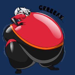 anthro belly belly_expansion belly_inflation big_belly big_breasts bodysuit breasts clothing elastic expansion female huge_belly huge_breasts hyper hyper_belly inflation latex latex_bodysuit latex_clothing latex_skinsuit simple_background skinsuit solo sound_effects text tight_clothing transparent_background wide_hips themadastronaut disney hellaverse helluva_boss mythology pixar the_incredibles helen_parr loona_(helluva_boss) canid canid_demon canine demon hellhound mammal mythological_canine mythological_creature 1:1 2026 alpha_channel english_text