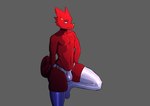 anthro biped bulge femboy latex male male_anthro solo voruma animal_crossing nintendo flick_(animal_crossing) chameleon lizard reptile scalie absurd_res hi_res