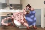 appliance apron apron_only arm_tuft belly big_belly big_breasts blue_eyes breasts brown_hair candy chocolate clock clothing deep_navel dessert detailed_background digitigrade ears_up female food fur hair huge_belly huge_breasts huge_thighs inside kitchen kitchen_utensils light looking_at_food looking_at_object morbidly_obese morbidly_obese_female multicolored_body multicolored_fur navel neck_tuft obese obese_female overweight overweight_female pink_body pink_fur smile solo standing stove tail thick_arms thick_thighs tools topwear tuft watch white_belly white_body white_fur biglovealicia chloe_(resua) felid felid_taur mammal mammal_taur pantherine pantherine_taur snow_leopard snow_leopard_taur taur 2019 3:2 hi_res lighting shaded signature