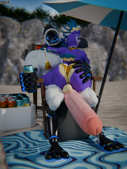 anthro balls beach beach_chair beach_umbrella beverage big_balls big_butt big_penis bikini bodily_fluids butt chair clothing cooler duo femboy furniture genital_fluids genitals glans holding_beverage holding_object huge_balls huge_butt huge_penis humanoid_genitalia humanoid_penis hyper hyper_balls hyper_genitalia hyper_penis larger_male leaking_precum looking_at_viewer machine male male/male multicolored_body muscular muscular_male on_chair on_lap one_eye_closed parasol penis precum romantic romantic_couple sitting sitting_on_chair sitting_on_lap size_difference swimwear two-piece_swimsuit wink winking_at_viewer greg_(artist) golden_week albert_(greg) kyle_(greg) avian bird macaw neotropical_parrot parrot protogen true_parrot 3:4 3d_(artwork) blender_(artwork) blender_cycles_(artwork) digital_media_(artwork) hi_res
