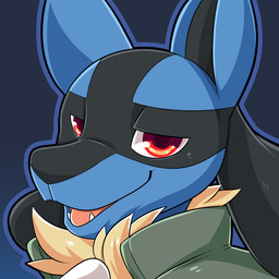anthro blue_body blue_fur clothing fur gradient_background half-closed_eyes jacket looking_at_viewer male narrowed_eyes open_mouth open_smile outline red_eyes simple_background smile solo spikes topwear yellow_body yellow_fur nikkibunn nintendo pokemon fan_character louis_(kaya) generation_4_pokemon lucario pokemon_(species) 1:1 icon meme