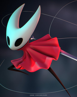 2_horns anthro bent_leg black_body black_eyes cloak cloak_only clothing featureless_legs female female_anthro horn light mouthless needle_and_thread noseless princess red_cloak red_clothing royalty sewing_needle simple_background solo text white_head white_horn michele_garzia hollow_knight:_silksong hollow_knight_(franchise) team_cherry hornet_(hollow_knight) arachnid arthropod 2025 3d_(artwork) absurd_res artist_name blender_(artwork) colored digital_media_(artwork) english_description english_text hi_res lighting shaded
