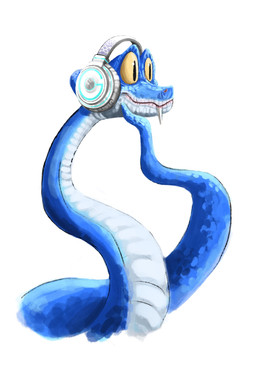 blue_body blue_scales electronics fangs feral headphones male scales simple_background solo teeth white_background yellow_eyes rayaloverbutler disney zootopia gary_de'snake pit_viper reptile scalie snake viper 2025 digital_media_(artwork) hi_res