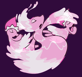 anthro female group trio water soupyg deltarune undertale_(series) miss_mizzle darkner elemental_creature mizzle_(deltarune) water_creature