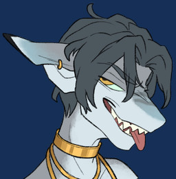 anthro bangle black_hair ear_piercing femboy gold_(metal) gold_jewelry gold_piercing hair jewelry male piercing smile smug solo tongue tongue_out falco_works salazar_(salazarshark) aquatic fish reef_shark shark alpha_channel