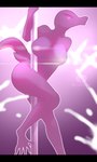 anthro areola bodily_fluids breasts butt cum dancing female genital_fluids legs_around_pole looking_at_viewer pole pole_between_legs pole_dancing presenting solo tail moesouna_gomi nintendo pokemon generation_7_pokemon pokemon_(species) salazzle hi_res