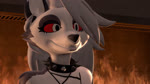 anthro close-up clothing collar crop_top dialogue_with_sound_effects female fire hair hair_over_eye one_eye_obstructed red_eyes revamped_anthros shirt solo topwear victordantes helluva_boss mythology loona_(aeridiccore) loona_(helluva_boss) canid canid_demon canine canis demon hellhound mammal mythological_canine mythological_creature wolf 16:9 3d_(artwork) animated digital_media_(artwork) hi_res short_playtime sound source_filmmaker_(artwork) webm widescreen