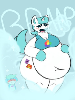 ambiguous_gender ambiguous_prey anthro big_butt blue_burp_cloud blue_fart_cloud burp_cloud burping butt butt_tattoo ears_up fart fart_cloud fart_fetish farting_on_another female female/female fur group hair horn male male/female male/male overweight overweight_anthro overweight_female shy tail tattoo vore vore_tattoo white_body white_fur mrmanuxsss mob_entertainment mythology poppy_playtime smiling_critters craftycorn equid equine mammal mythological_creature mythological_equine unicorn 3:4