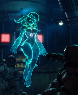 anthro astronaut female glowing group warfaremachine warfaremachine_(modeler) holly_zanzibar warfare_holly ghost human lagomorph mammal spirit 3d_(artwork) absurd_res blender_(artwork) digital_media_(artwork) hi_res