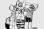 anthro balls femboy genitals group male male/male nude penis simple_background thefennek trio dettyfenik jackmeowy canid canine fennec_fox fox mammal true_fox 3:2 hi_res