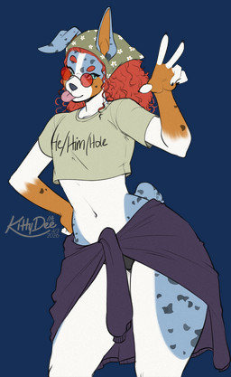 anthro biped claws clothed clothed_anthro clothed_male clothing eyewear femboy fingers front_view fur glasses hair looking_at_viewer male navel smile solo spots standing tail thick_thighs tongue wide_hips kittydee jo_adderson australian_shepherd canid canine canis domestic_dog herding_dog mammal pastoral_dog sheepdog welsh_corgi 2026 alpha_channel digital_drawing_(artwork) digital_media_(artwork) hi_res