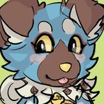 ambiguous_gender blep blue_body blue_fur blush feral fur smile solo tongue tongue_out bloowolfy nintendo pokemon aries_(bloowolfy) generation_7_pokemon pokemon_(species) rockruff 1:1 headshot_portrait hi_res icon portrait