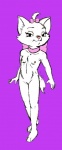 accessory aged_up anthro anthrofied blue_eyes bow_(feature) bow_accessory bow_ribbon breasts collar female fur genitals hair hair_accessory hair_bow hair_ribbon looking_at_viewer nipples nude pussy ribbons simple_background small_breasts smile solo tail whiskers white_body white_fur unknown_artist disney the_aristocats marie_(aristocats) domestic_cat felid feline felis mammal compression_artifacts